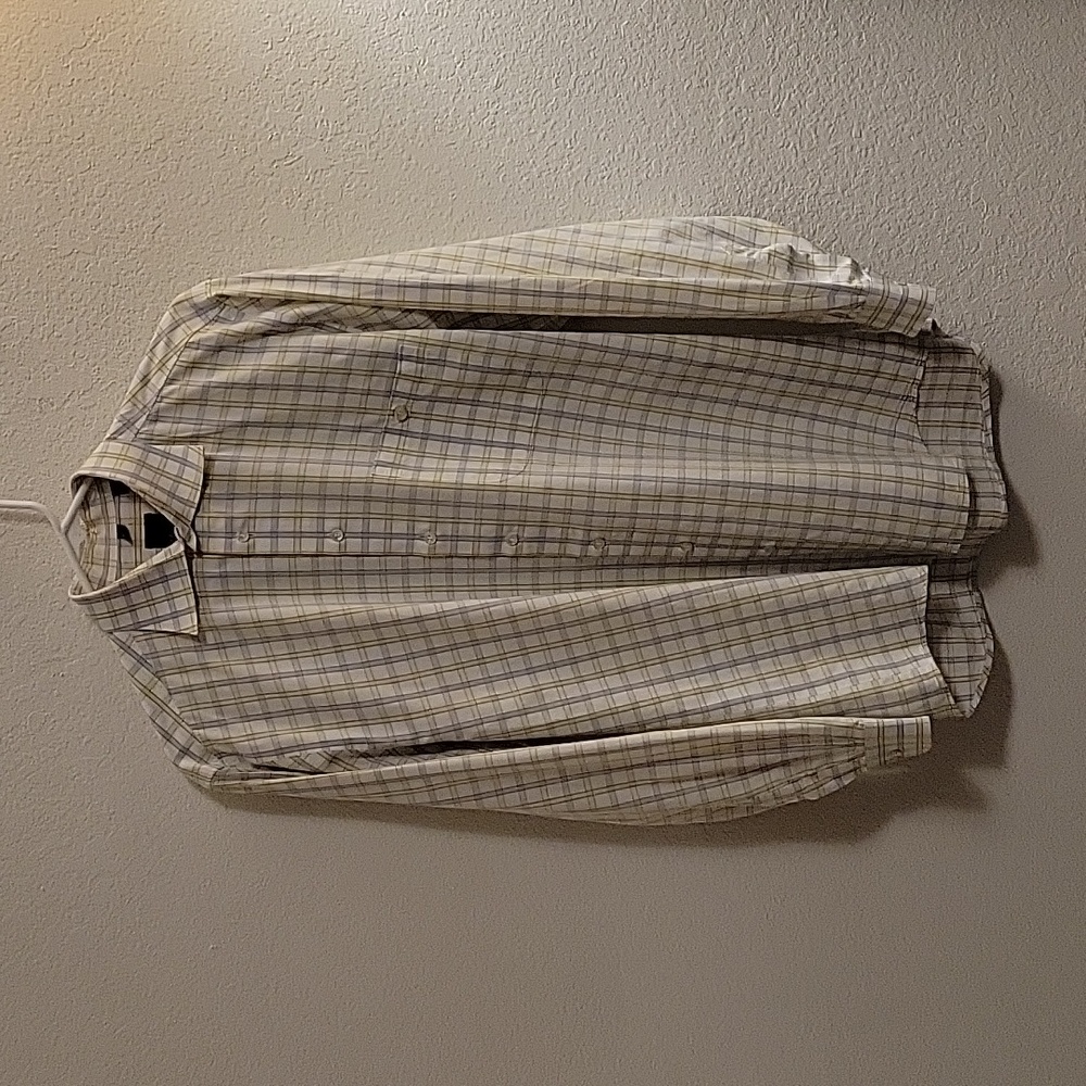 Haupt Button-down Shirt - White/Plaid - Medium (15.5)